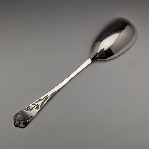 Around 1890 English antique silver plate fruit & nuts set in case